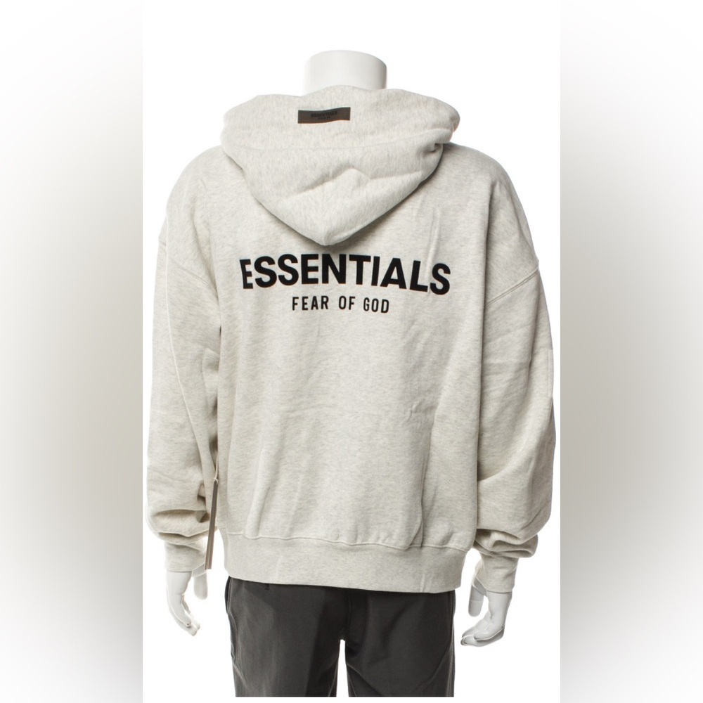 ESSENTIALS FEAR OG GOD LIGHT OATMEAL PULLOVER HOODIE - Picture 7 of 10